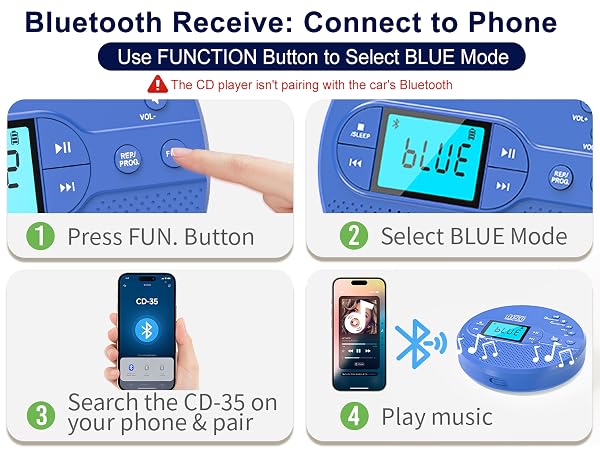 portable cd player with headphones