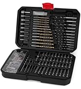 KingTool Drill Bit Set - 199 Pcs Drill Set, Drill Bits &amp; Impact Driver Bit Set for Metal, Wood, M...