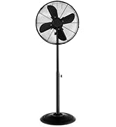 ARLIME Pedestal Fan, 16 Inch Oscillating Air Circulator w/ 3 Speeds & Adjustable Height, 75° Osci...