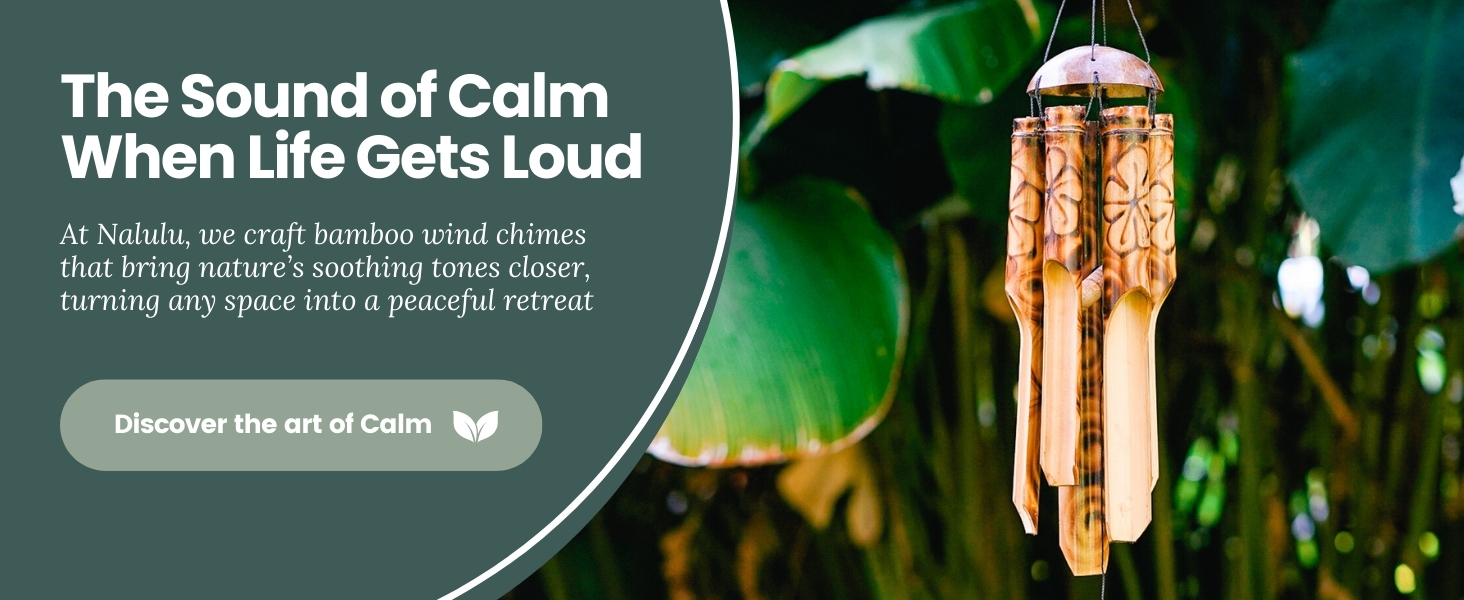 bamboo wind chime wooden wood outside outdoor windchimes deep tone large home decor