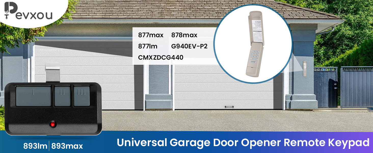 877max garage door keypad
