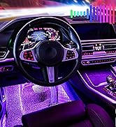 LivTee Smart RGB LED Interior Lights, 2 Lines Design with USB Port, App Control, Music Mode and D...