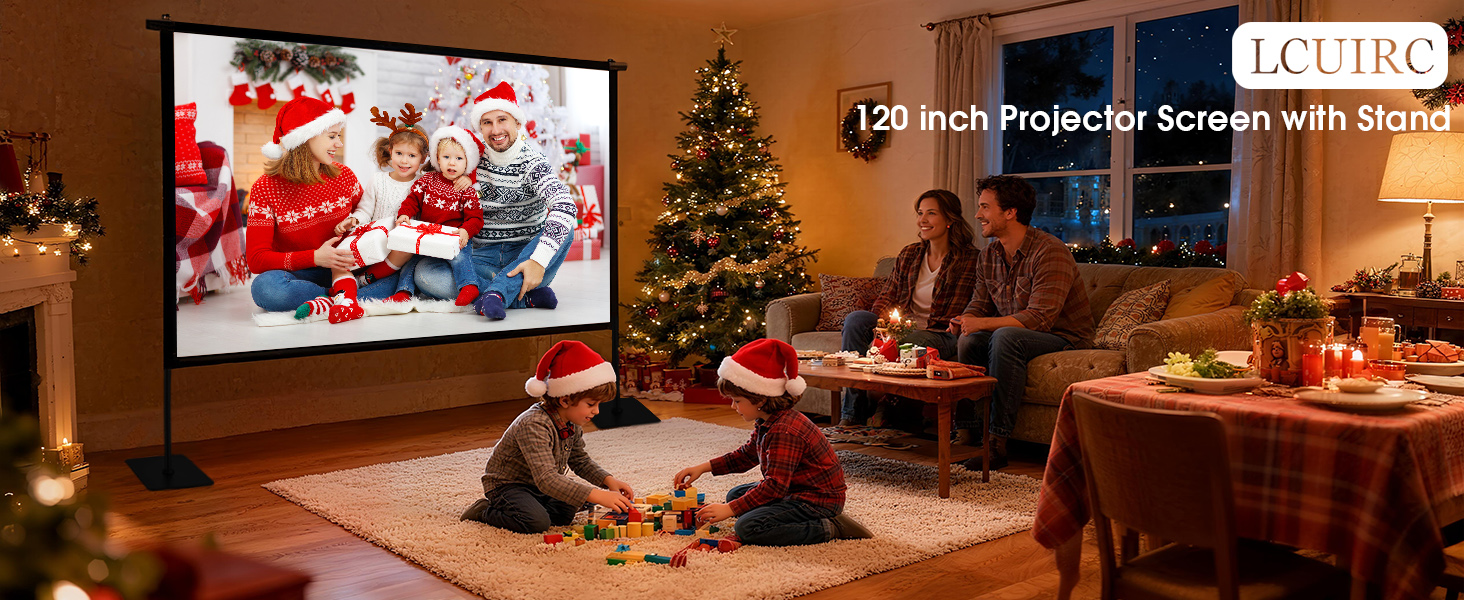 120 inch Projector screen with stand