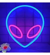 YouOKLight neon signs for wall decor. alien neon lights signs,led neon signs wall mount USB or ba...