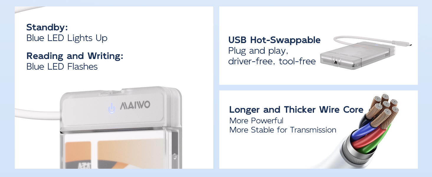 SATA to USB A 3.0 Adapters for 2.5” SSD hdd Hard Drive disk ide to USB 3.1 Cable Converter reader