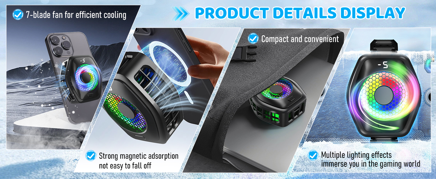 2-in-1 Magnetic & Clip-On Phone Cooler