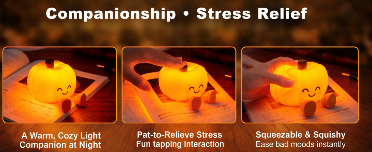 Silicone Pumpkin Night Lights You Can Squeeze