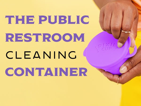public restroom cleaning container
