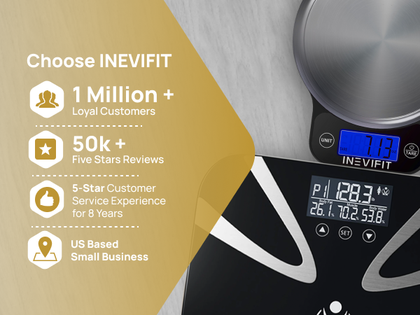 I-BA003 - INEVIFIT - Best Body Fat Scale - Premium A+ - Mobile