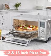 Deedro Pizza Baking Pan Pizza Tray - Stainless Steel Round Pizza Baking Sheet, Heavy Duty Pizza C...