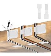 80PCS Hook and Loop Cable Ties, Hook and Loop Cable Straps, Under Desk Cable Management, Adhesive...