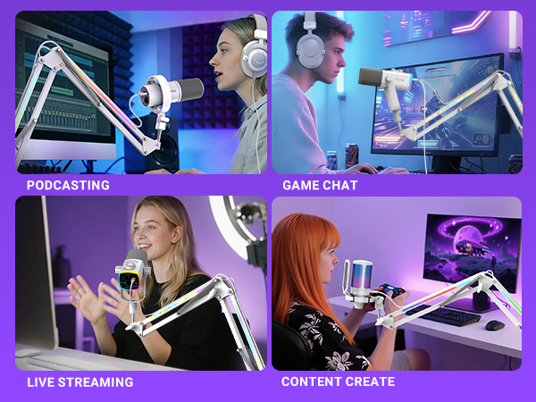 mic for podcasting gaming streaming content create
