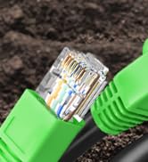 GEARit RJ45 Cat-6 Ethernet Patch Cable, 10Gpbs Transfer Speed, Gold-Plated Connectors, Copper Cla...