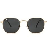 Pro Acme Classic Sunglasses for Women Men Hexagonal Flat Metal Frame Trendy Square Shades Sunglas...
