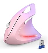 TECKNET Ergonomic Mouse, Wireless Bluetooth Vertical Mouse, 4800 DPI Optical Tracking, 6 Adjustab...
