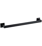 TQKAG Single Towel Bar Black Bathroom Towel Rod Stainless Steel Wall Mounted Bath Towel Holder Ki...