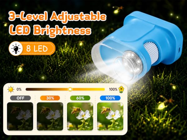 3-Level Adjustable LED Brightness