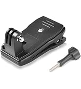 Anti-Slide 360° Rotary Action Cam Sports Camera Quick Clip Backpack Strap Mount Clamp Holder for ...