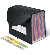 24 Pockets Accordion File Organizer File Folders Organizer Expanding File Folder, Accordion Folde...