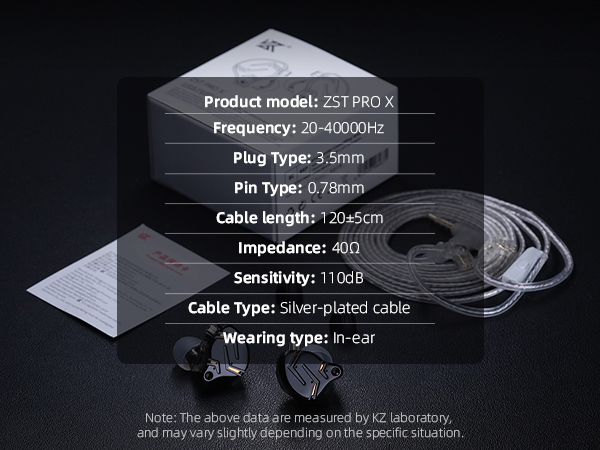 KZ ZST PRO X in Ear Monitor Headphones Wired Gaming Earbuds Wired Ear Buds HiFi IEM for Gaming