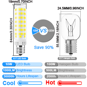 appliance light bulb 100W range hood light bulbs