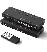 RuiPuo 5In to 1Out HDMI/AV Switch (Including 2 AV Inputs and 3 HDMI 2.0 Inputs) RCA to HDMI Conve...