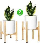 2 Pack Indoor Plant Stand, Wood Plant Stands for Indoor, Plant Stand Indoor, Modern Planter Stand...