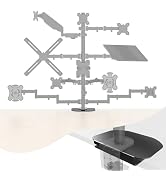Pholiten Steel Bracket Plate Reinforcement for Glass Desk, Fits Most Monitor Stand Grommet C Clam...