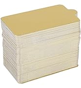EVGATSAUTO Cupcake Tray, 100 PCS Mousse Cake Boards Gold Paper Cupcake Dessert Displays Tray Wedd...