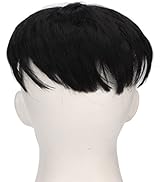 Dioche Toupee Hair For Men, Forehead Hairline Toupee Black Short Topper Wig Real Human Comfortabl...