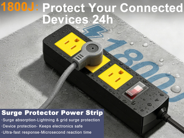 Waterproof Outdoor Power Strip with Extension Cord