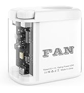 Transparent Mecha-style Wearable Waist Fan: USB-C Rechargeable 0-100 Wind Control, RGB Lighting, ...