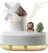 Humidifier for Bedroom,Wireless Portable Humidifier,Baby humidifier with rotating windmill and mu...