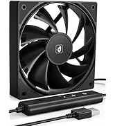 upHere 120mm USB Fan Silent Fan with 4 Adjustable Wind speeds for Computer / PS4 / TV Box/AV Cabi...