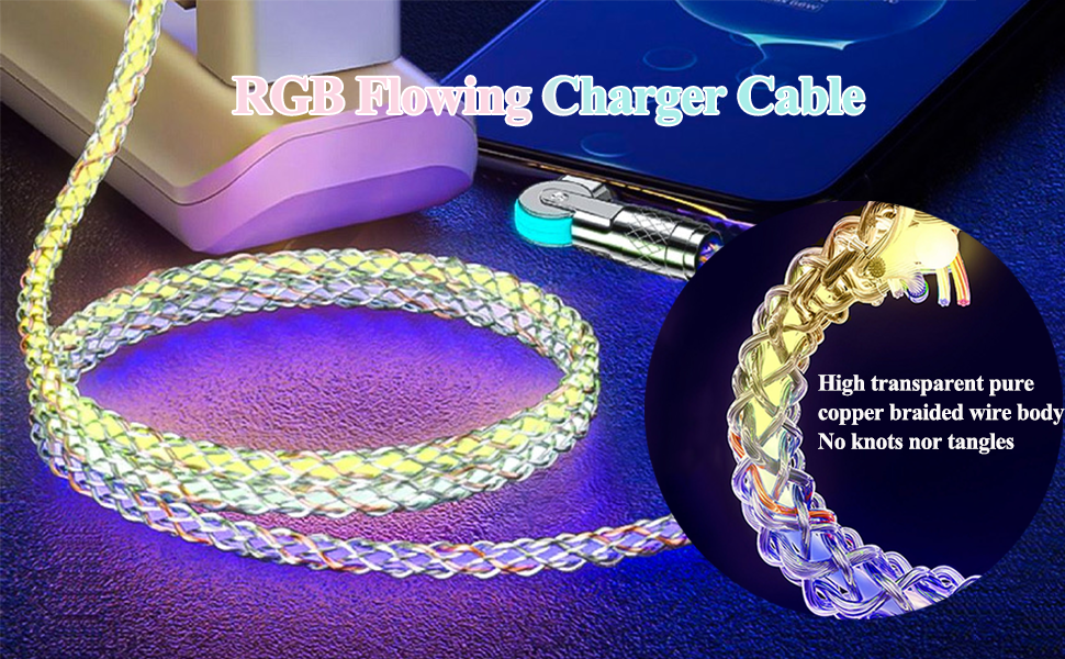 180 degree RGB usb c to type c cable