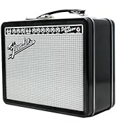 P Pluginz Fender Amp Tin Lunch Box Storage Container- Plastic Handle &amp; Embossed Front Cover - Off...