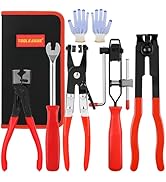 TOOLEAGUE 5Pcs Joint CV Boot Clamp Pliers Set,Hose Clamp and Clic-R Type Pliers,Auto Trim Removal...