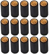Toddmomy Wine Bottles Wine Corks 100Pcs Heat Shrink Capsules Black Wine Bottle Shrink Caps Bottle...
