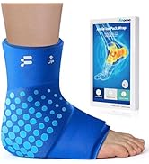 Fitomo Ankle Ice Pack Wrap for Swelling with Thickened Cold Compression and Cooling Fabric, Ice P...