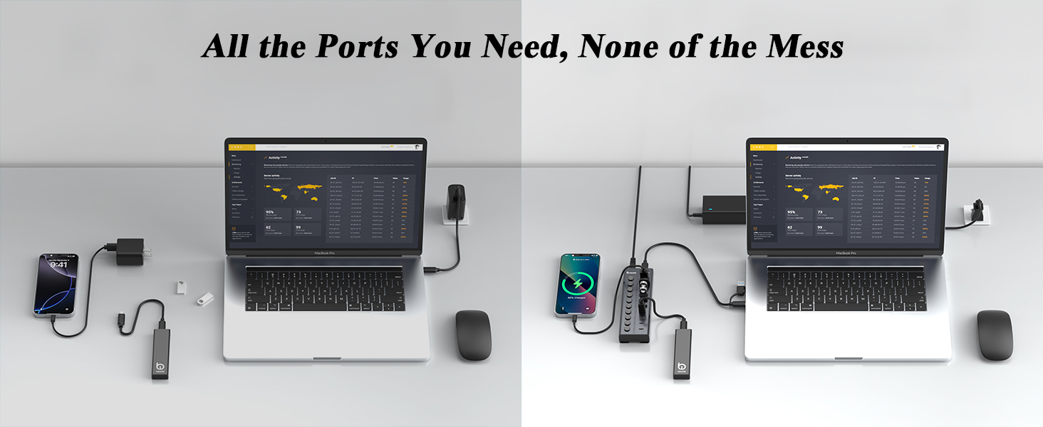 type c hub usb c hub long cable