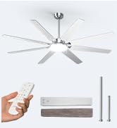 72 inch Ceiling Fans with Lights, Large Modern Ceiling Fan with Light and Remote Control, Reversi...
