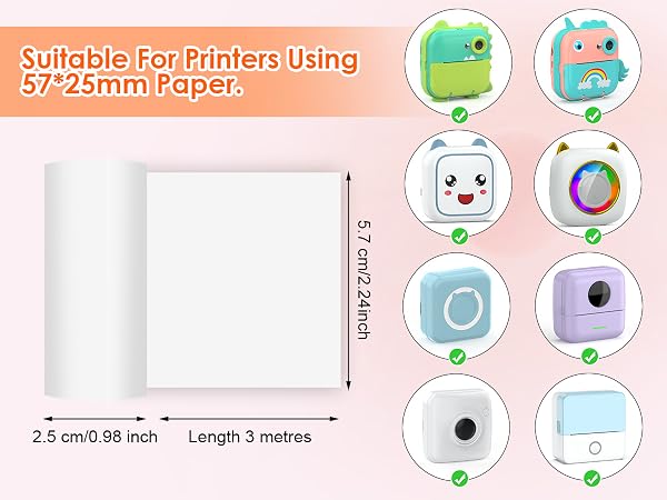 mini printer thermal sticker paper