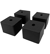 Rubber Anti-Vibration Pads &amp; Shock Absorbing Pads 4 Pack, 50×50×40 mm Extra Thick Isolation Pads ...