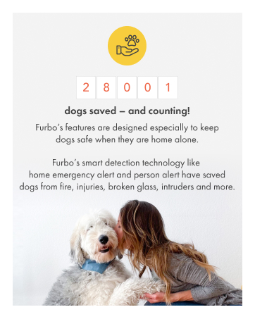 Furbo has saved over 2801 dogs