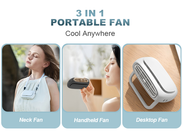 personal handheld fan portable neck fan mini small fan battery operated fan usb rechargeable fan