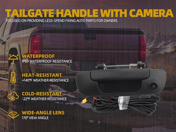 2002-2008 RAM 1500 tailgate handle with camera-1
