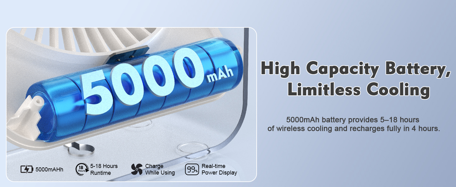 rechargeable desk fan