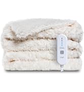 Dowin Electric Blanket Full Size- Faux Fur Thicken Heated Blanket 72x84Inch | Fast Heating with 1...