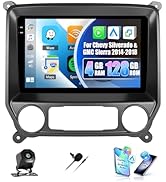 [4+128GB] Android 15 Car Radio Stereo for Chevy Silverado&amp;GMC Sierra 2014-2018 with Wireless CarP...