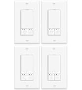 4 Pack Smart LED Dimmer Switch, Single Pole, Neutral Wire Required, Works with Alexa &amp; Google Hom...